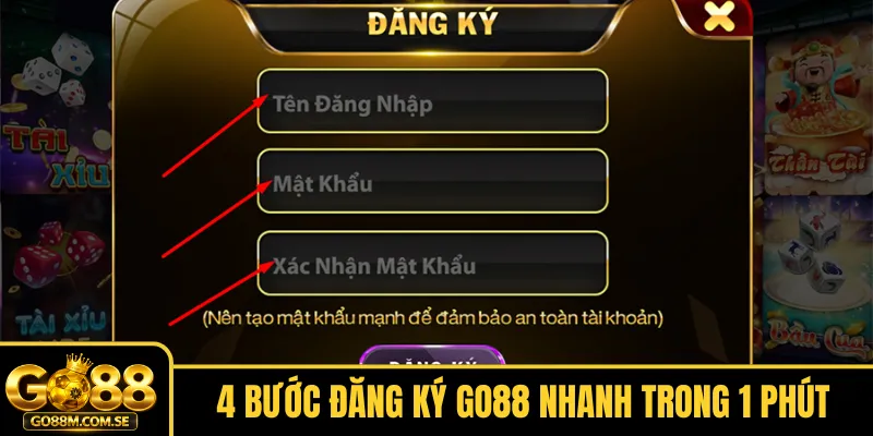 4 bước đăng ký Go88 nhanh trong 1 phút