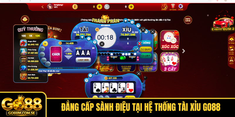 Đẳng cấp sành điệu tại hệ thống Tài Xỉu GO88