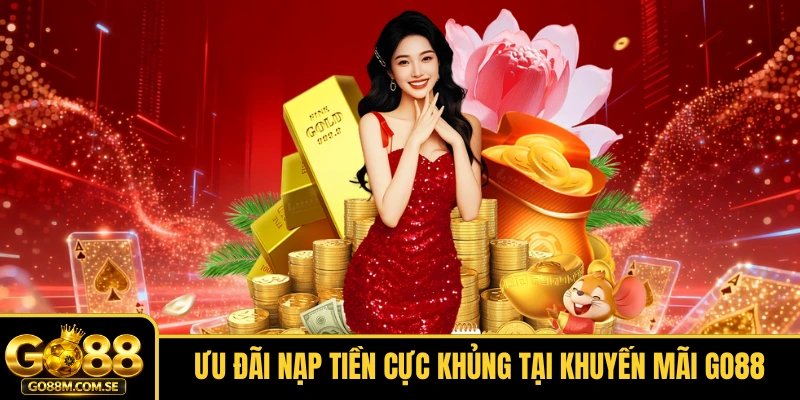 Ưu đãi nạp tiền cực khủng tại khuyến mãi GO88